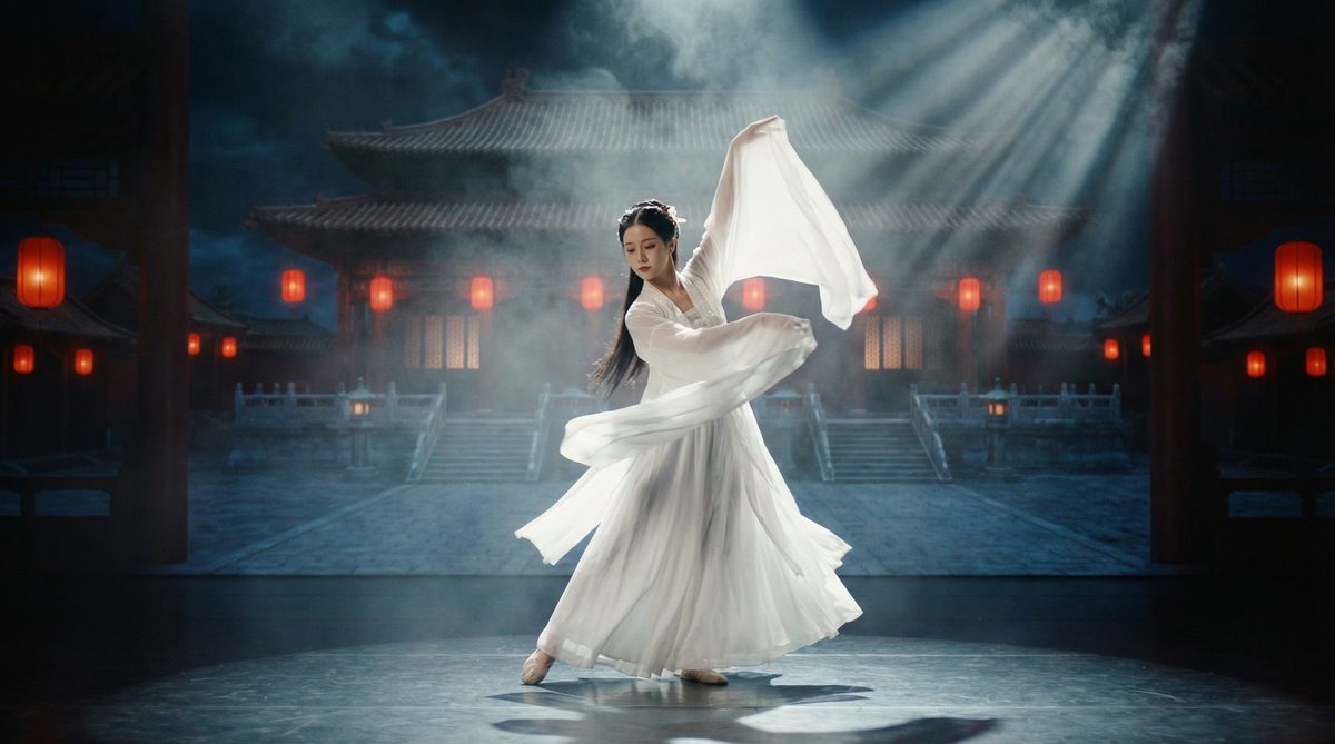 国产大片古典舞蹈视频《月下飞天》